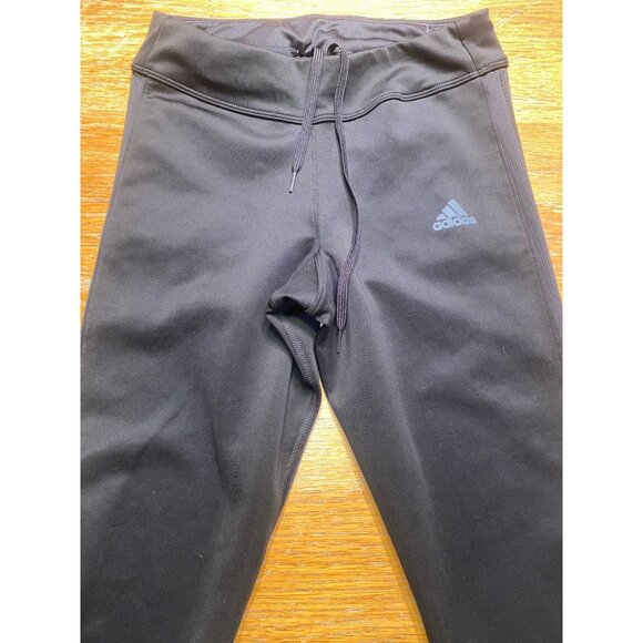 Adidas Black Climacool Performance Tights With Reflective Stripe & Zip Pocket - - Picture 1 of 4